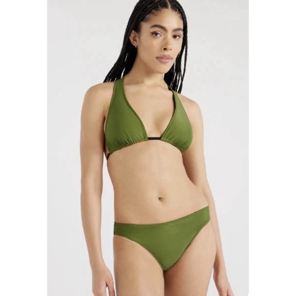 No Boundaries Other - No Boundaries Womens Juniors Reversible Swimsuit Bathing Suit Black Green M 7-9